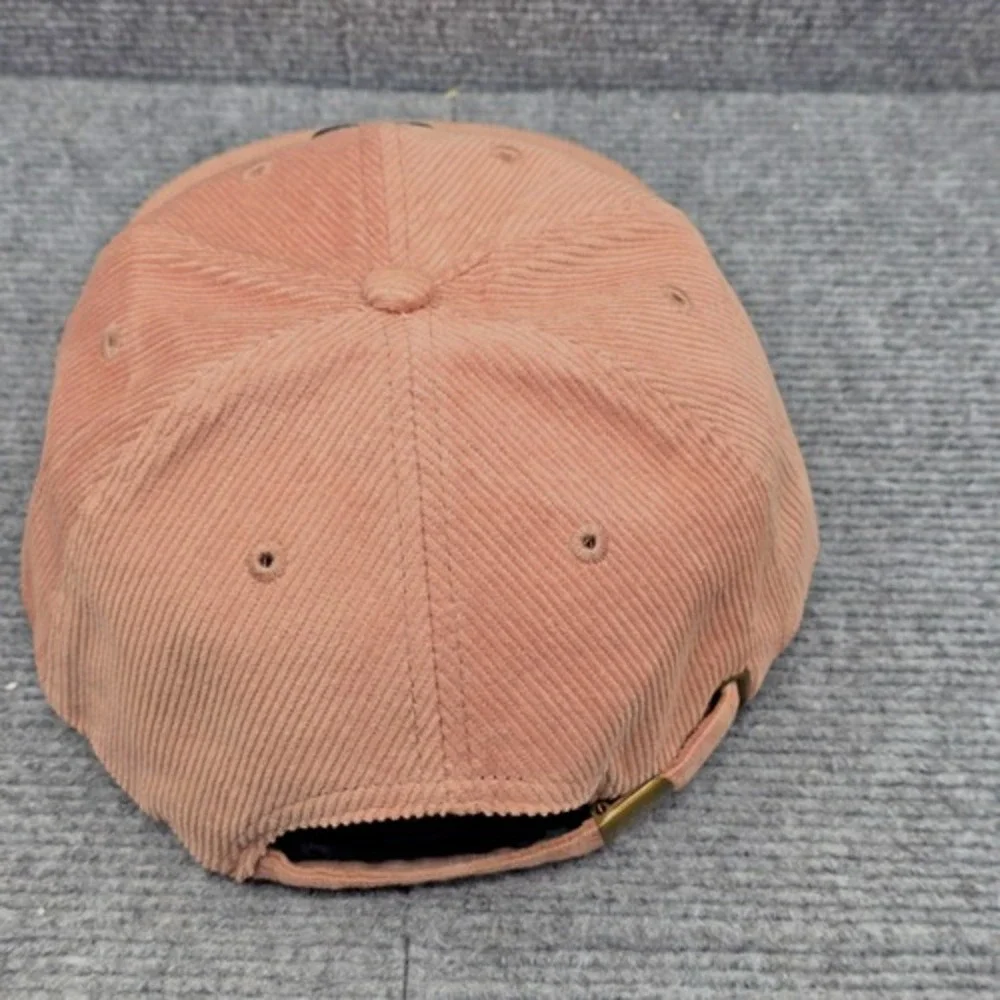 Atomic Child Hat Cap Womens‎ Strap Back Pink Corduroy Peace Sign Casual Outdoors